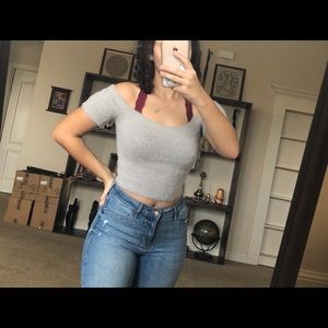 Fuzzy cropped sweater